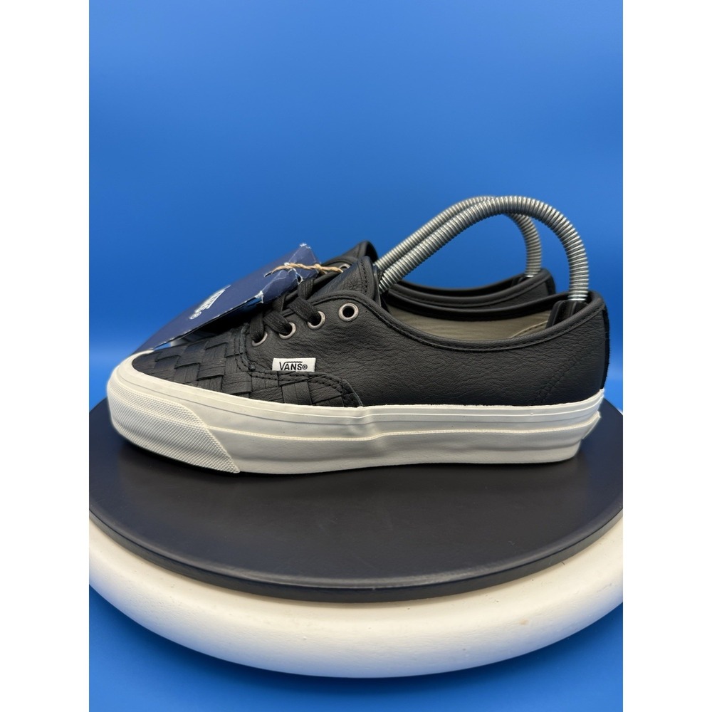 Vans Authentic Reissue 44 LX Woven Leather Womens Size 7.5 Black Skate Shoes NEW
